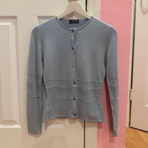 Gianna Versace Light Blue Knit Cardigan